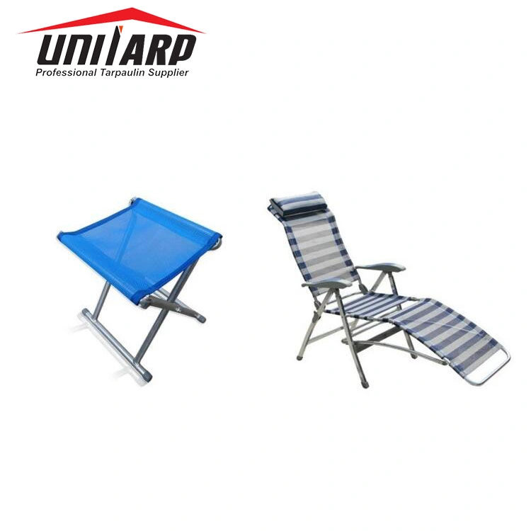 O PVC flexível de mobiliário de exterior à prova de malha de tecido de malha de cadeira de piscina