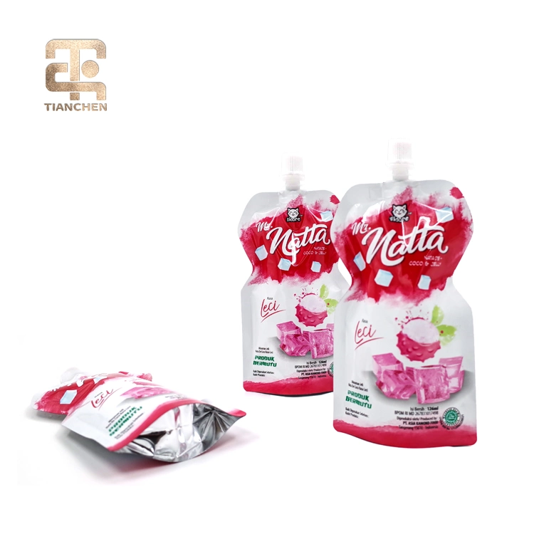 Auslauf Aluminium Joghurt Saft Pack Bag Doypack Verpackung