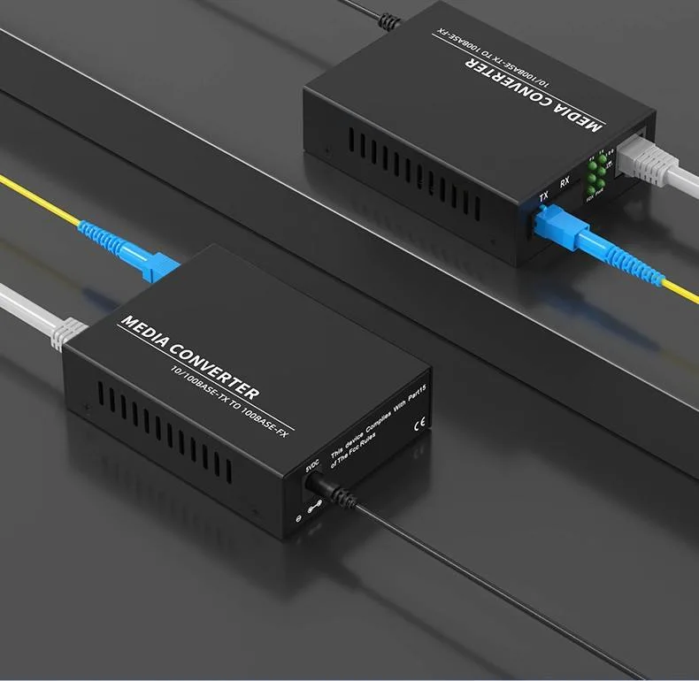 Convertisseur de médias 10/100m 20km avec RJ45 Netlink Ab Convertisseur de supports à fibre optique