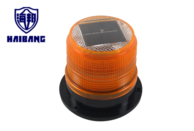 LED Luz de advertencia solar ámbar/Luces intermitentes de señal de tráfico/Lámpara de baliza para vehículos de emergencia.