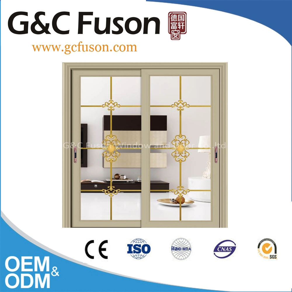 C و C Fuson Office Partition الألومنيوم الباب المنزلق مع الستائر