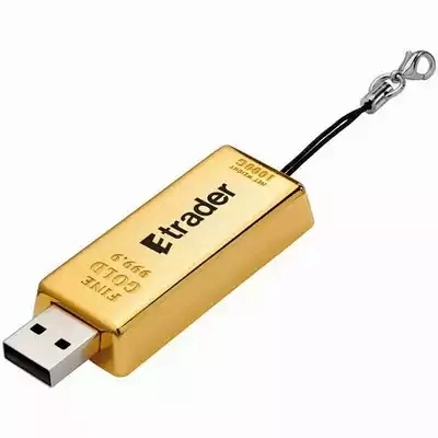 Electronic Gadgets Gold Bar USB Flash Drive Bulk Cheap Memorias USB Stick Pen Drives 128GB