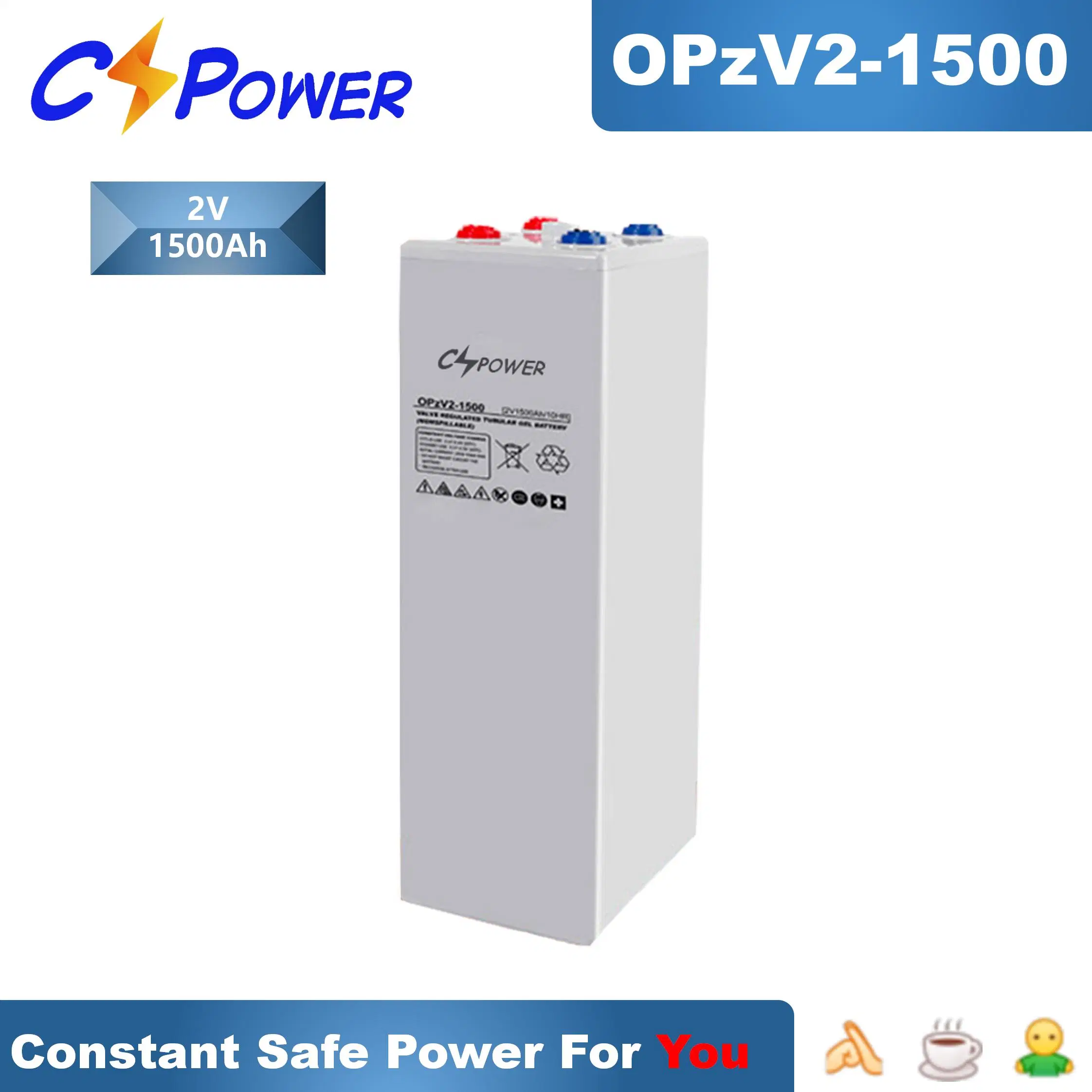 Cspower Deep-Cycle-Tubular-Gel-Solar-Batteries 2volt-3000ah/2500ah/2000ah/1000ah Opzv Battery/Energy-Storage-Solar-Panel Battery for Goverbment Projects/Csg