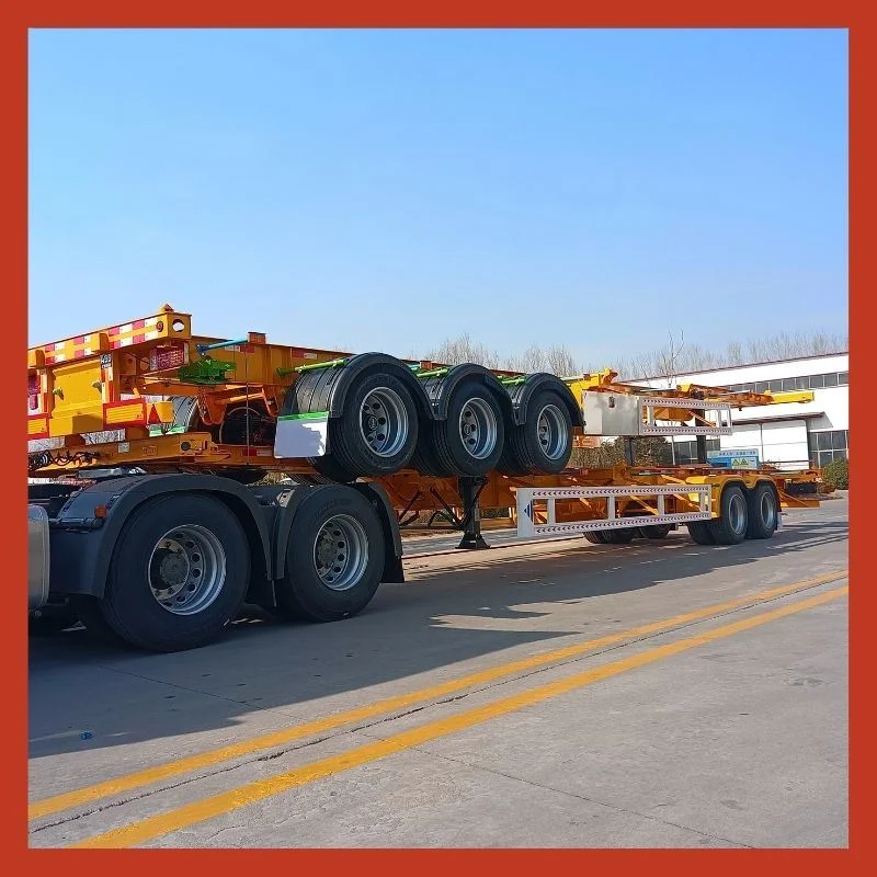 Skeleton Skeletal Fracht Container Tractor Lkw Semi Trailer