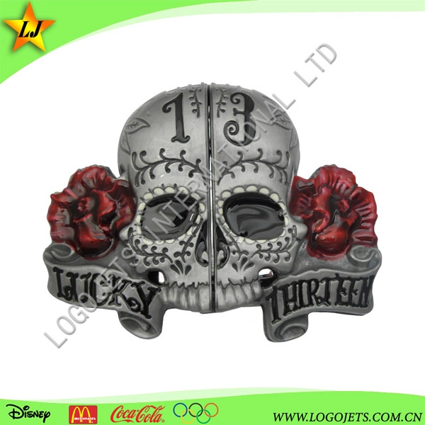 3D Hot Sale New Customized Western Style Belt Buckle for Leather with Shining Diamond