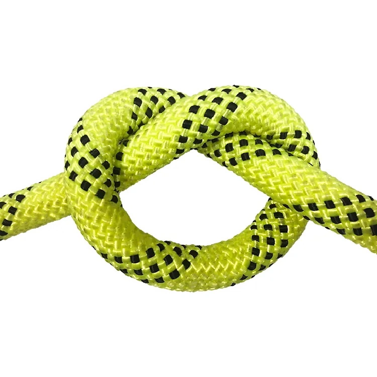 12mm High-Strength White Wear-Resistant Rock Climbing Double Solid Braided Polyamide Nylon Rope