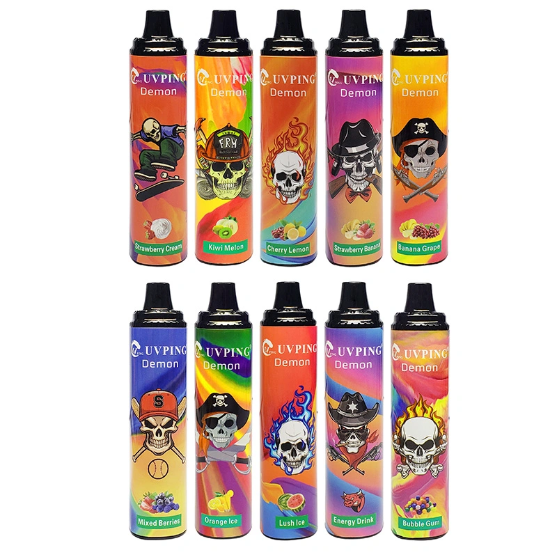 Uvping desechables demonio Vape E cigarrillos 7000 inhalaciones 8500mAh Batería 10 colores Vaporizador 12ml Pre llena dispositivo Cartucho de juego de Vapor Stick