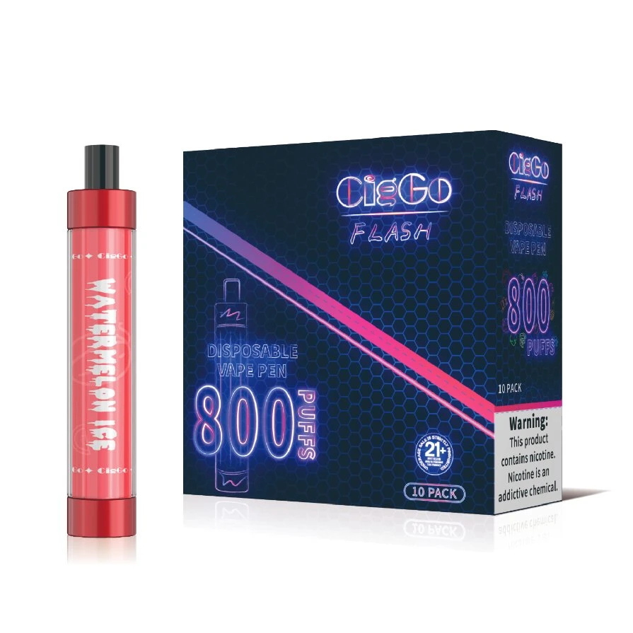 Flash Lighting E Vape 800 Puff Plus Cigarette سعة 3 مل من Atomizer إيفيور الجوهر نيكوتين القردة