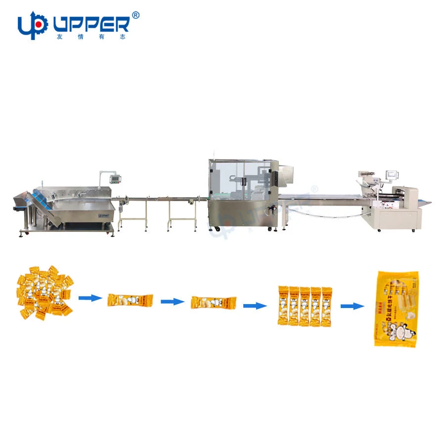 Pouch Sachet Sorter Biscuit Cookie Chocolate Food Flow Packaging Machines Snack Small Bag Sorting Machine Automatic Calculation Collection Packing Machine Line