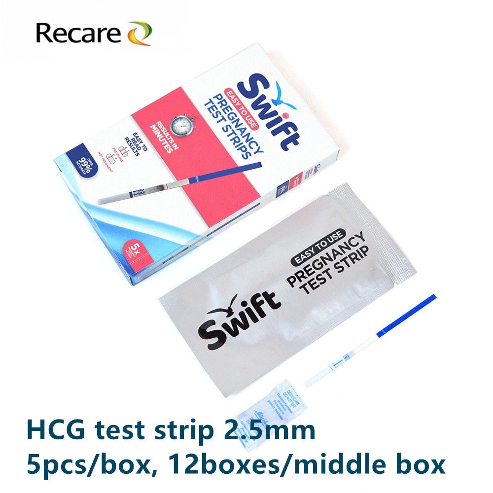 Pregnancy HCG Strip Test Home Use Pregnancy Detect OEM Package HCG Rapid Test