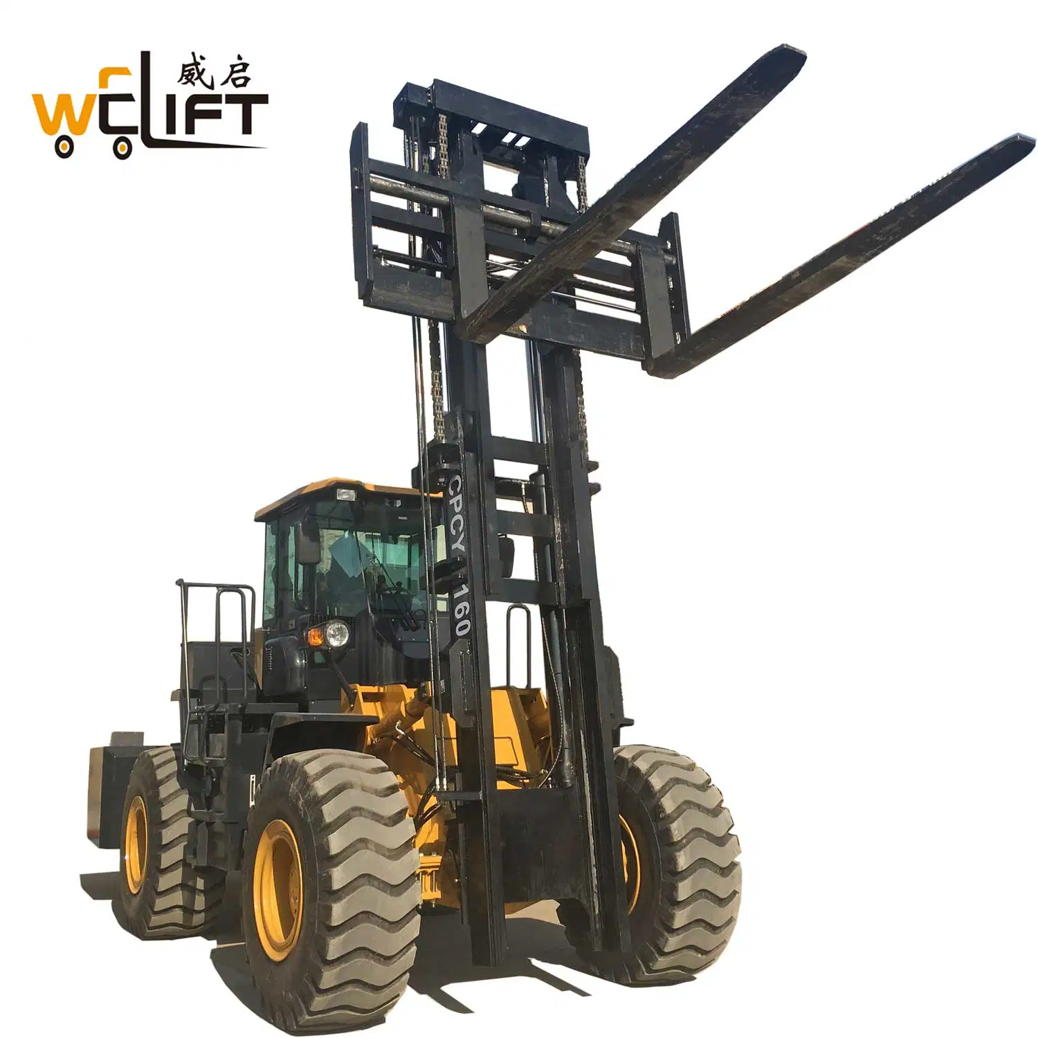 16ton 18ton 20ton 4 Wheel Drive All Terrain Forklift High Capacity 4WD Fork Lift Trucks and Lifting Equipment