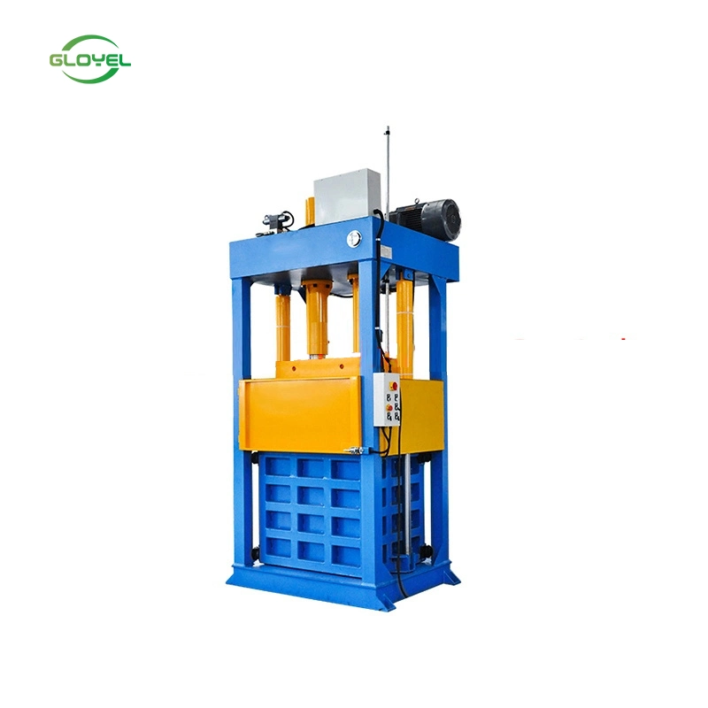 High Efficiency Vertical Clothes/Fiber Baling/ Packing Machinery/Lifting Chamber Baler Machine