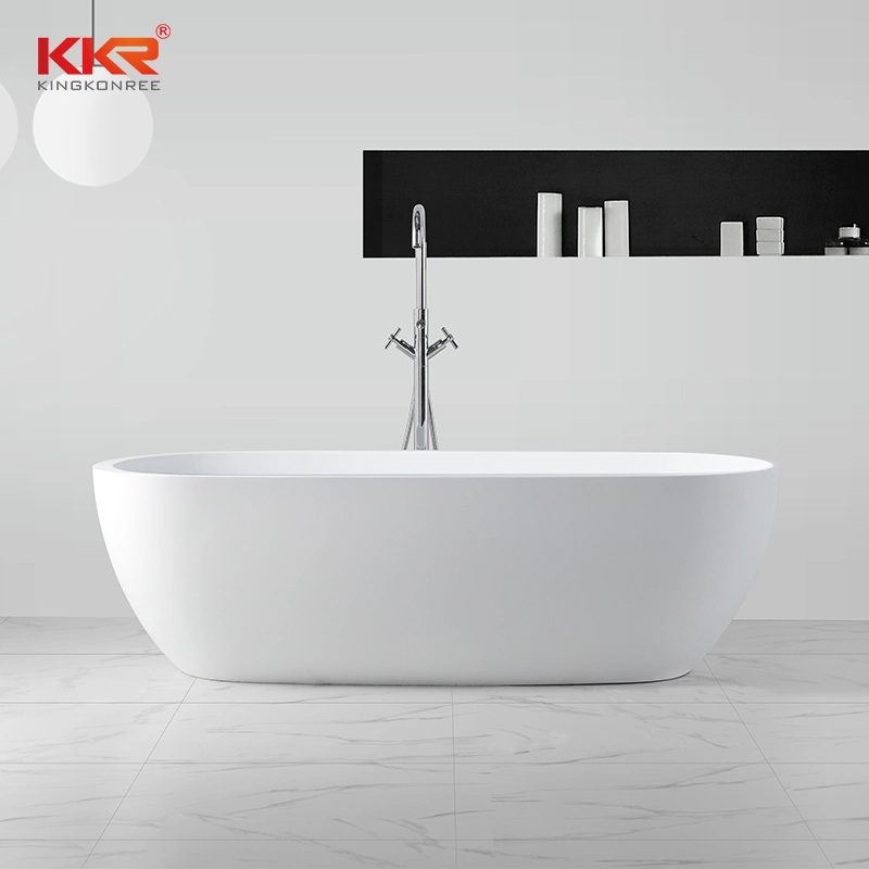 Smooth Solid Surface Bathroom Shower Bath Tub SPA Bathtub