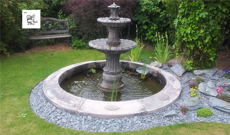 Decoración de Jardín de las ventas gran fuente de agua de piedra de mármol Mfwg-19