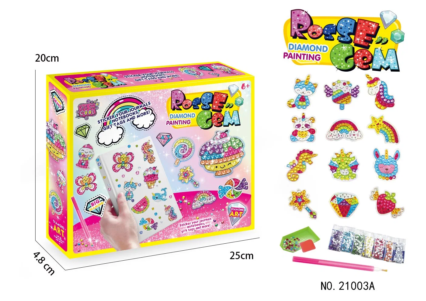 2023 Fashion Rhinestone Sticker Gift Box for Children Sticker Craft Kit