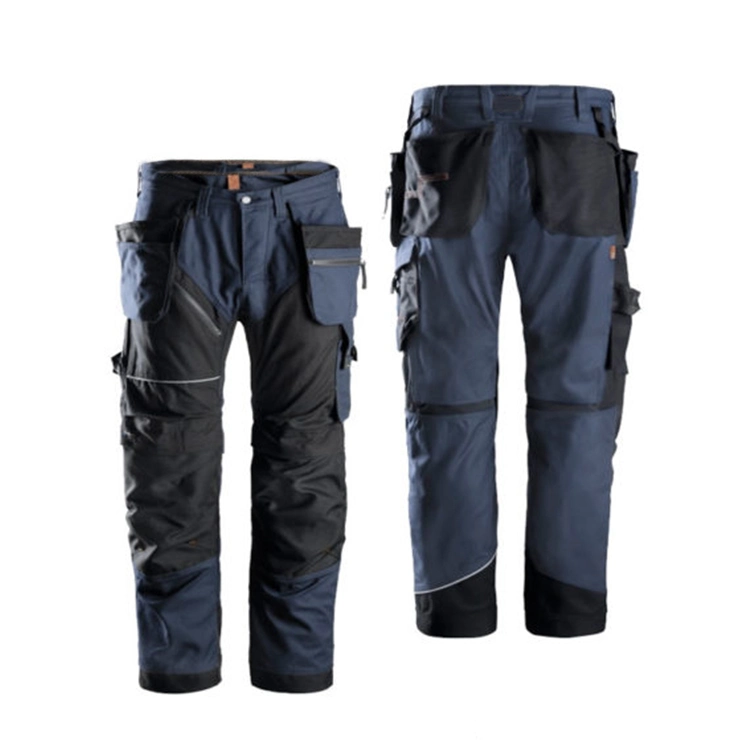 L'homme personnalisé Heavy Duty Multi Pocket Knee Pad Pantalon de travail de construction bon marché Cargo Pant avec poches latérales