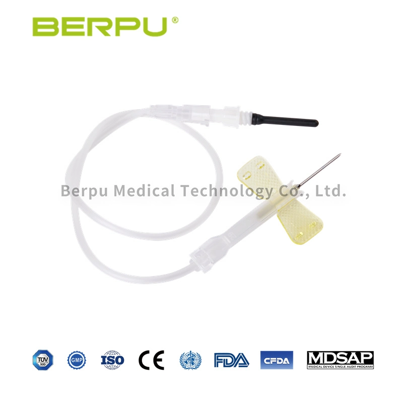 Disposable Safety Scalp Vein Set (Butterfly Needle)+Luer Adapter+Holder) , Similar with Blood Collection Needle Single PE Package