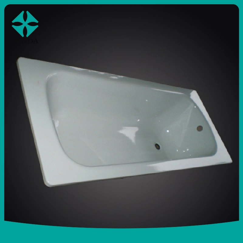 Fine Quality Best Acrylic White Triangle Drop-in Embedded SPA Tub Corner Steel Enamel Bathtub