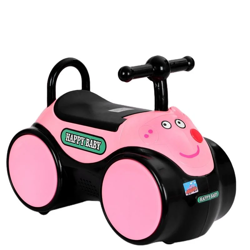 High quality/High cost performance  Cute Cartoon Children's Twist Car with Music Light Mute Wheel Power Scooter for Children