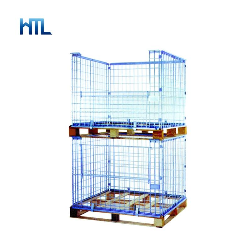 Hochwertige Falten Langlebige Lagerung Drahtgitter Metall Pallet Cage