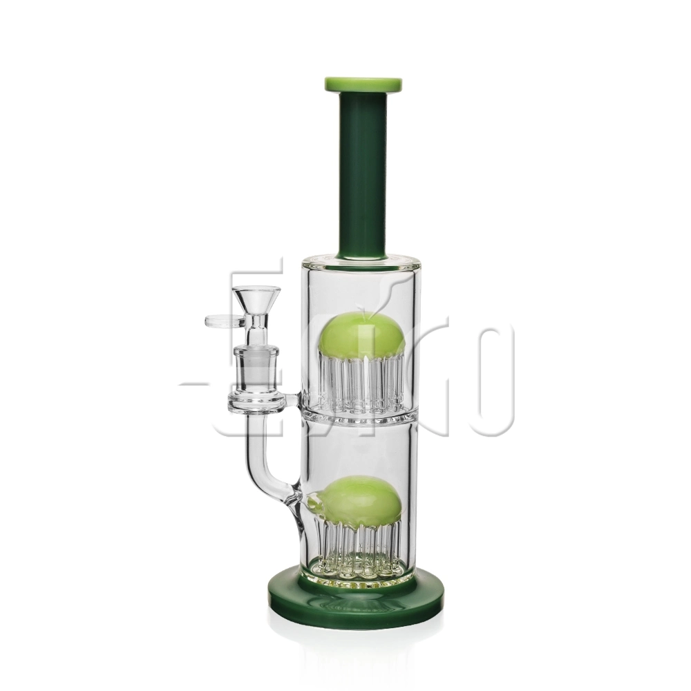 Esigo Slime Colors Dual Tree Perc Good Function Tobacco Dry Herb DAB Oil Rig Smoking Glass Water Pipe