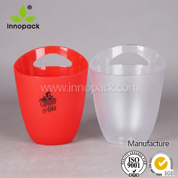 Colorful Hotsale Plastic Ice Bucket with Handle Hole