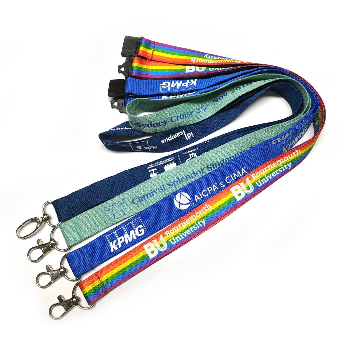 Customized Full Color Eco-Friendly Lanyard Promotional Polyester Pet Lanyard