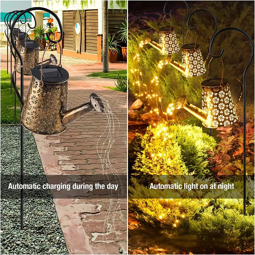 Solar Light Watering Can Outdoor Garden Stake Decoration for Yard Porch Lawn Driveway Patio Backyard Pathway