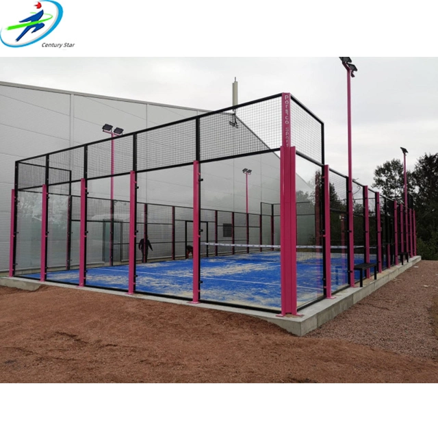 Sport Verwendet Neues Design Padel Court Paddel Tennisplatz Panorama Innen