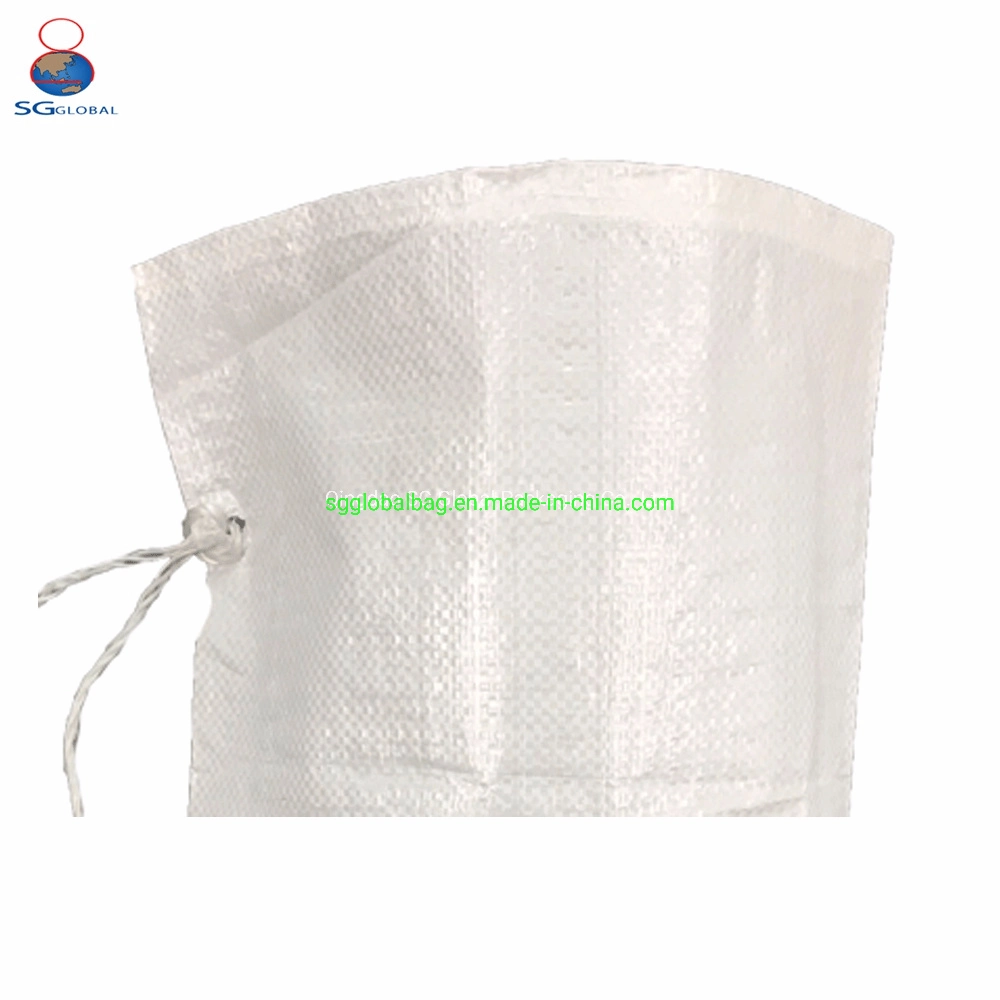 Grs SGS CE Certified China Supplier 100% Virgin material PP Plástico cordón ajustable 18X30 sacos de arena tejidos de polipropileno