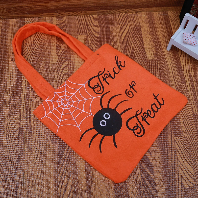 Eco Custom Printed Christmas Party Halloween Kids Gift Candy Pumpkin Bag