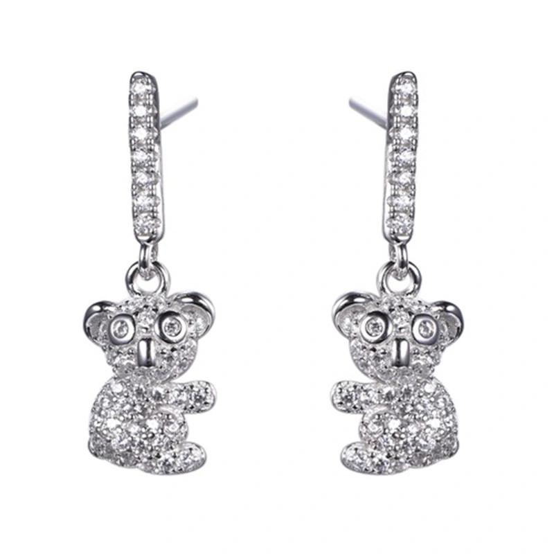 Koala Lucky 925 Sterling Silver Earring Set de joyas colgante de animales