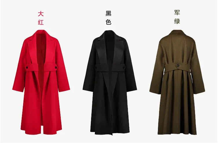 Wholesale/Supplier Wool Coats Warmth Retention Property Good Medium Length Wool Coat Made in China 2021 New Arrival