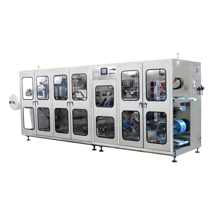 Yugong Auto Cleaning Wet Alcohol Disinfection Wet Wipes Tissue Making Folding Sealing Packing Machine