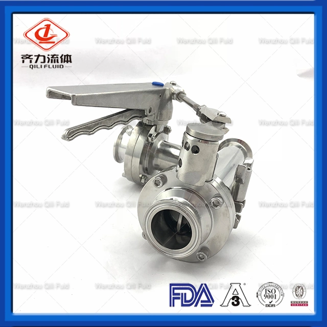 Stainless Steel Hand Operated Equal Tee Butterfly Valve