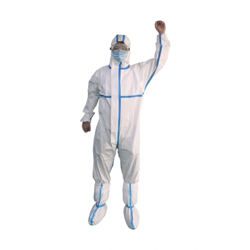 Factory Outlet En14126 Anti-Static Safety Clothes Personal Protective Equipment Waterproof Disposable PPE Suit