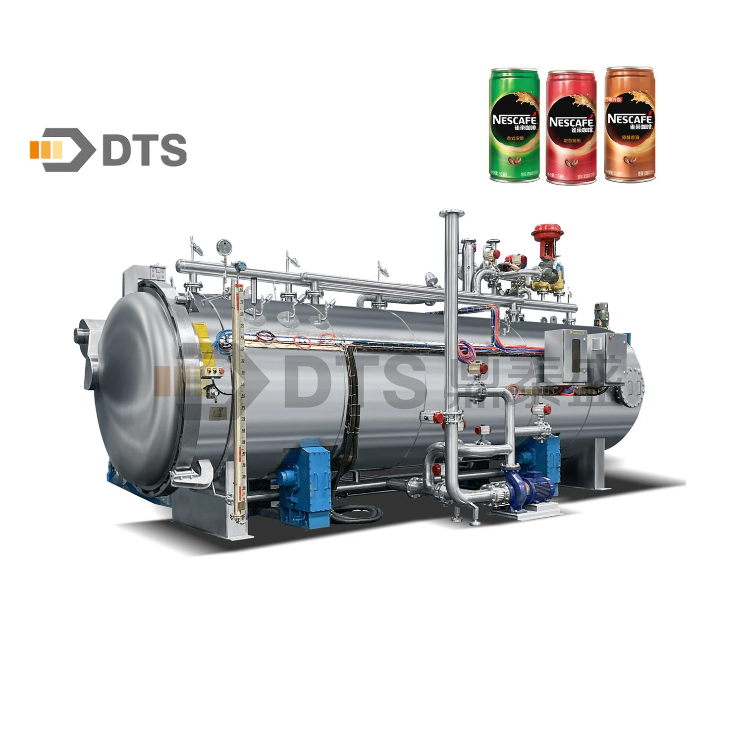 Quality Performance Rotary Water Spray Retort/Autoclave for Foods and Beverages