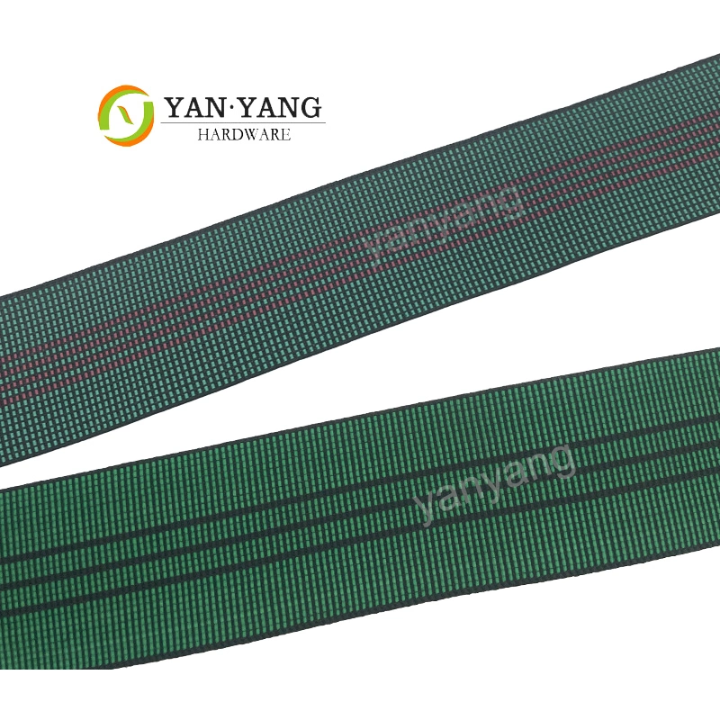 Yanyang 5cm Green Furniture Elastic Webbing Durable 7cm Upholstery Sofa Belt