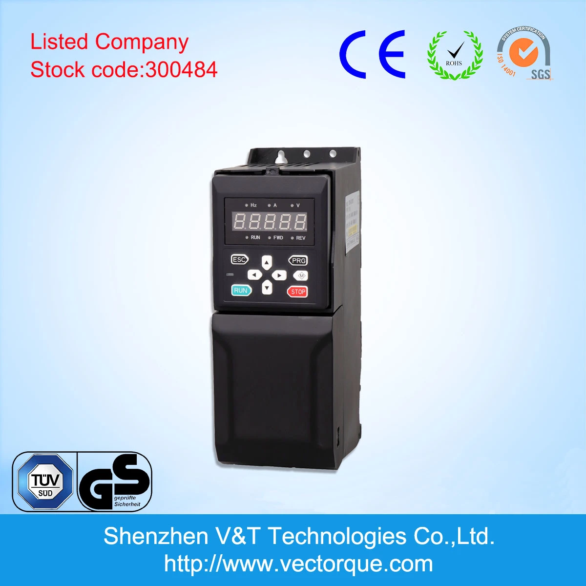 Vts300 90kw V/F Vector Torque Control with Encoder Feedback AC Drive