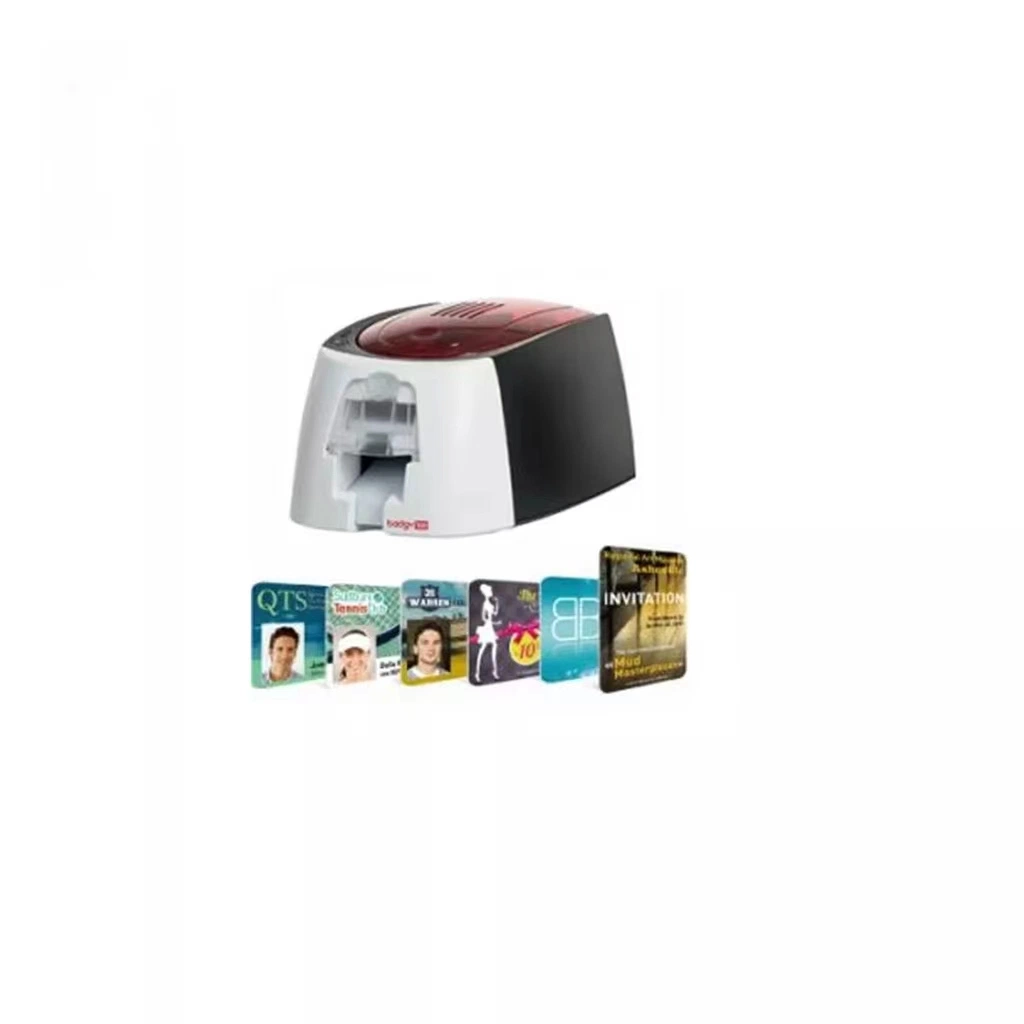 Evolis Badgy 100 PVC Card Printer مع Single Side Double بطاقات الجوانب 50