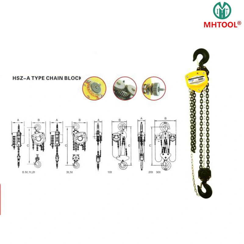 High quality/High cost performance  Manual Lifting Chain Pulley Block 5000kg