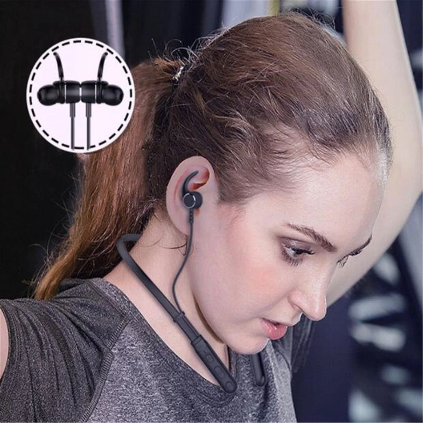 Auriculares inalámbricos con banda para el cuello auriculares impermeables auriculares Magnetic Connect Sport