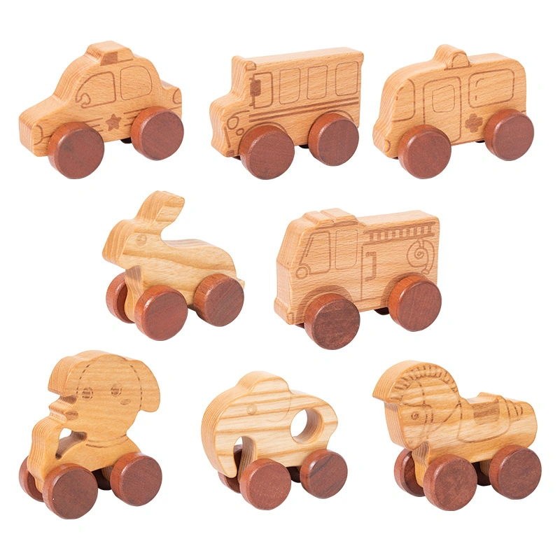 OEM Wooden Craft Block DIY Mini Car Toys for Boys From China Factory