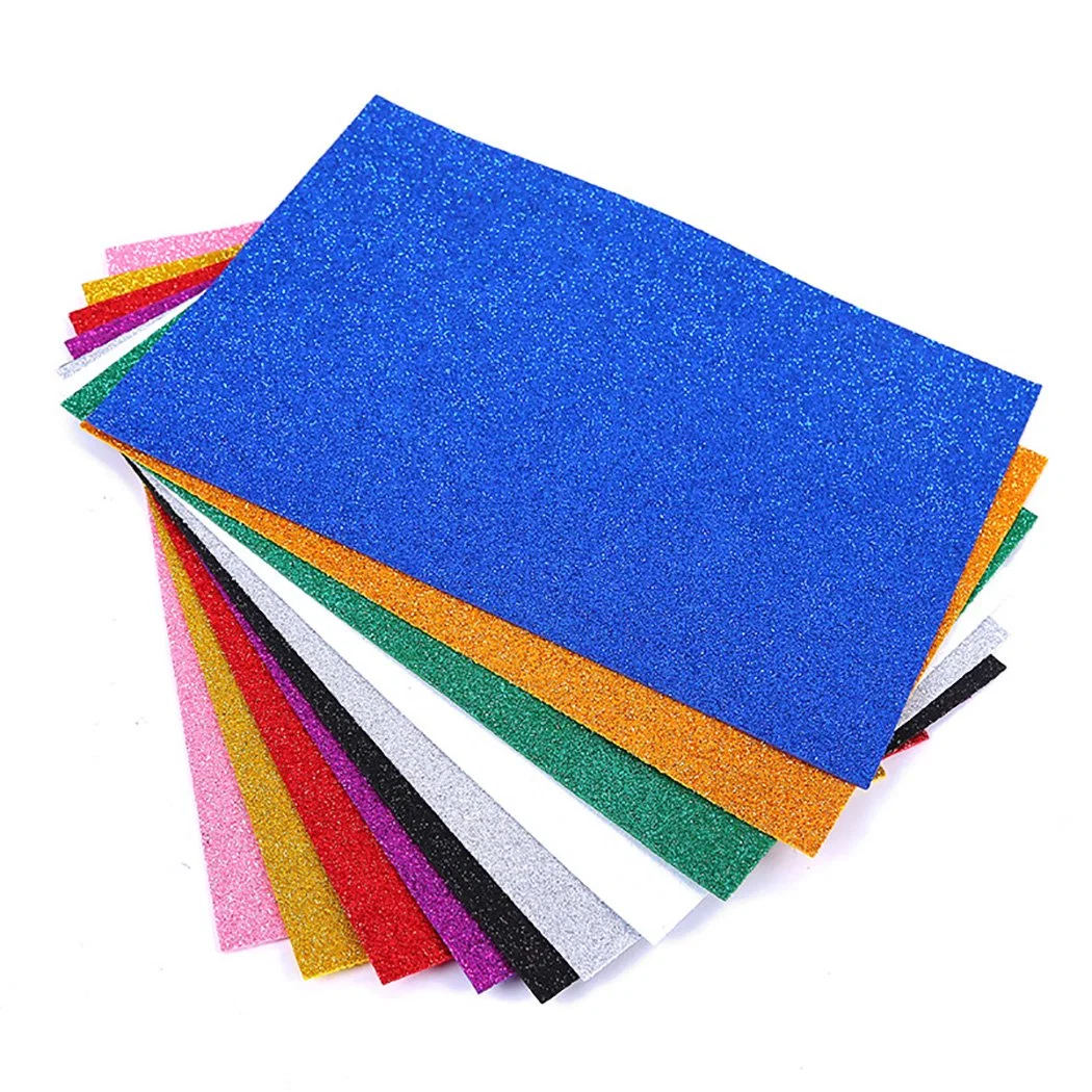 Cheap Manufacturer A4 Shining Colour Colorful Craft Glitter EVA Foam