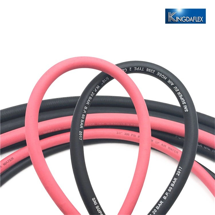 Flexible Smooth Cover Textile Braided 300psi Rubber Air Water Hose