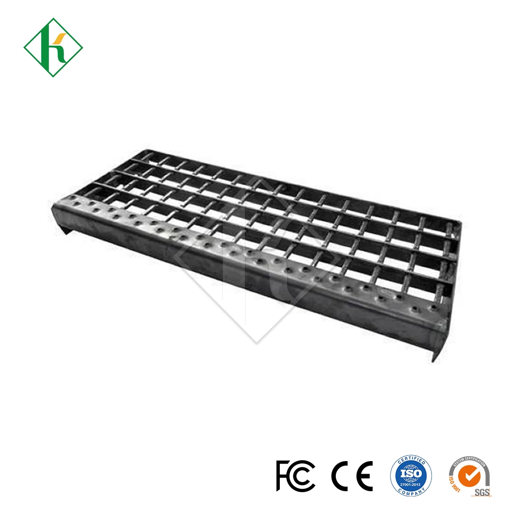 Kaiheng Decorative Steel Stair Tread Manufacturers Galvanized Standard T4 Steel Stair Tread China T1 Type Stair Step Tread