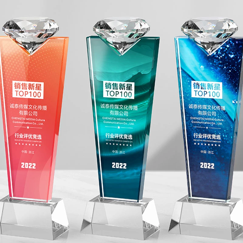 Premio de Juegos de Diseño excelente Premio de personal mención honorable Thermal Transferencia/serigrafía exquisita Trofeo de Cristal