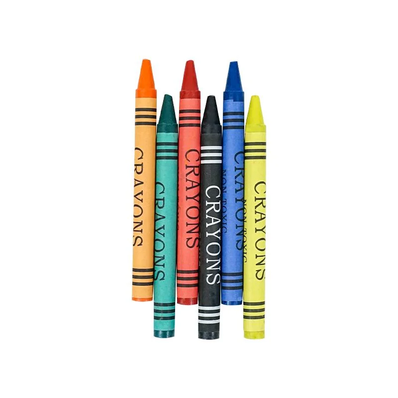 6 Colors Crayon Drawing Pen Multi Color Non-Toxic Custom Crayon School and Office Multi Color Crayon