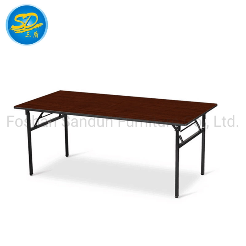 Chinese Factory Wholesale/Supplier for Rectangle Round White PVC Plywood Folding Table