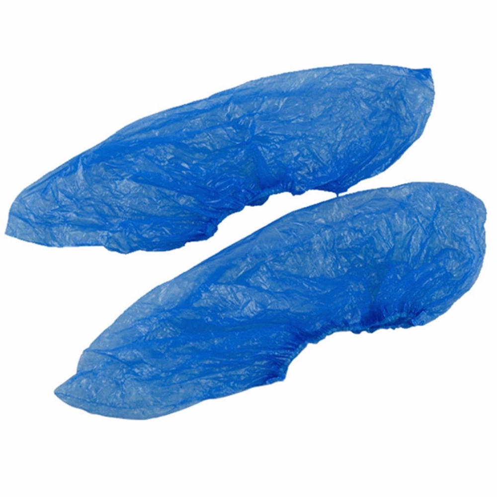 Safety Protective Disposable PE Plastic Waterproof Shoe Cover Lab Use